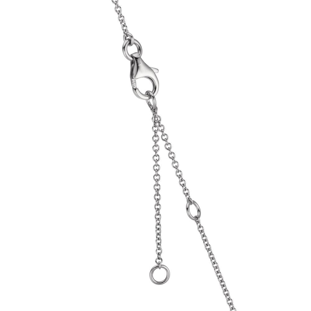 Collar 750/oro blanco de 18 quilates Topacio 1.31 ct, 12 piedras, Topacio azul de Londres 0.41 ct, 3 piedras, Cuarzo 0.06 ct, 2 piedras, Cuarzo rosa 0.19 ct, 4 piedras 40-45 cm