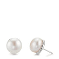 Clous d'oreilles Argent Rhodié perle d'eau douce, 2 Perles, 11 mm Ø11 mm