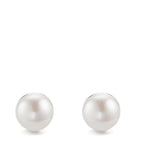 Clous d'oreilles Argent Rhodié perle d'eau douce, 2 Perles, 11 mm Ø11 mm