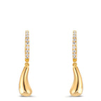 Aro con bisagra Plata Circonita 18 piedras Amarillo Dorado