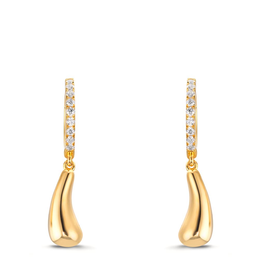 Klappcreolen Silber gelb vergoldet Tropfen