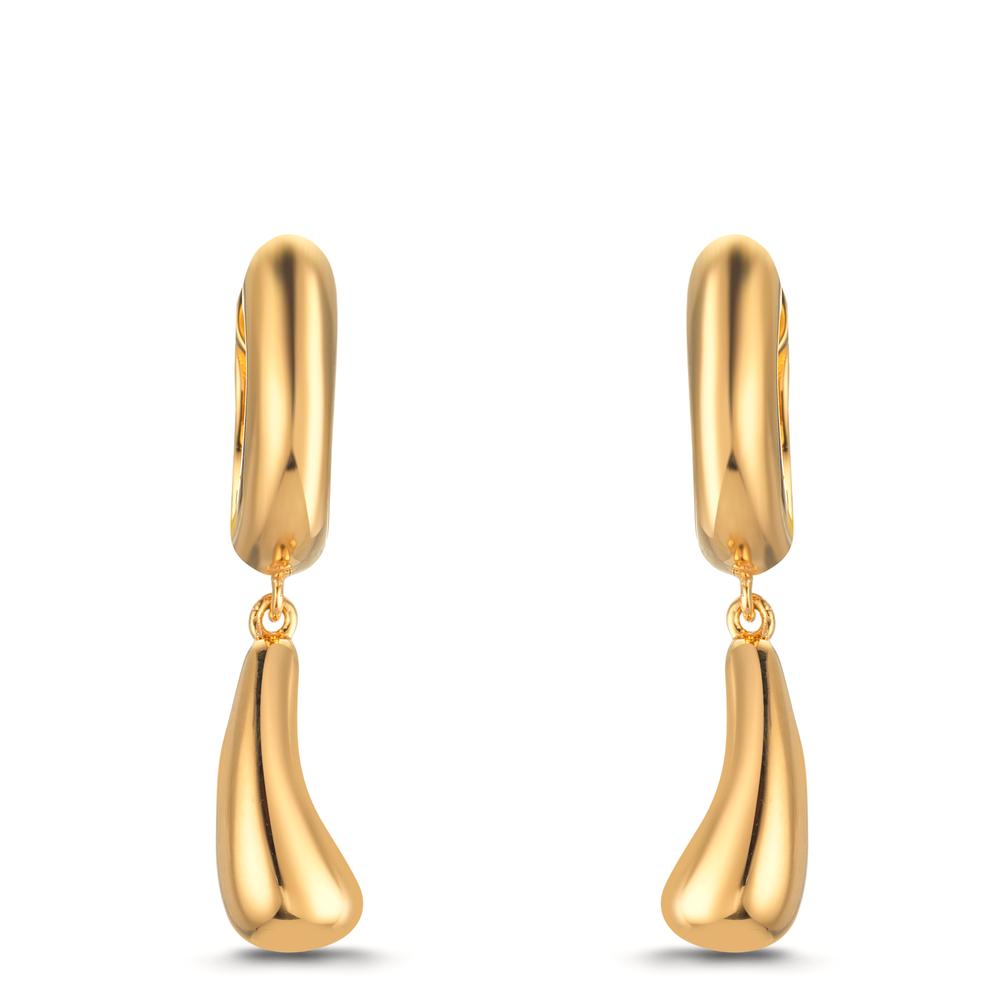 Hinged hoop Silver Yellow Gold plated