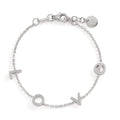 Armband Silver Zirkoniumoxid rodiumpläterad 16-18 cm