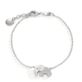 Armband Silber Zirkonia rhodiniert Elefant verstellbar