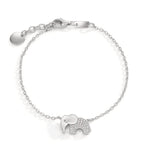 Armband Silber Zirkonia rhodiniert Elefant verstellbar