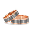 Partnerring 585/14 K Rotgold, 999 Tantal