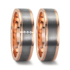 Partnerring 585/14 K Rotgold, 999 Tantal