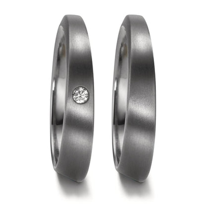 Partnerring 999 Tantal Diamanten 0.03 ct, w-si