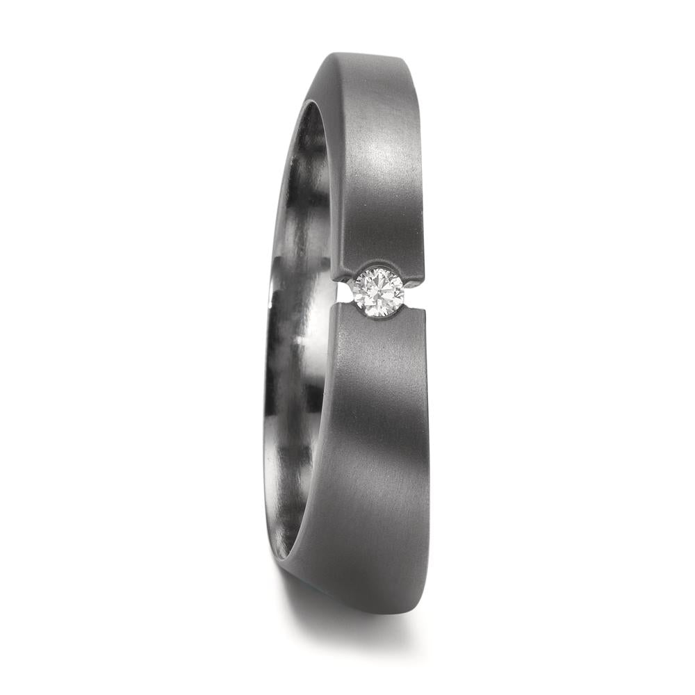Partnerring 999 Tantal diamant 0.03 ct, w-si
