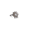 Clous d'oreille à l'unité Argent Zircone Patinée Edelweiss Ø7 mm