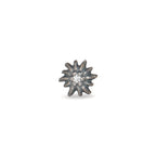 Clous d'oreille à l'unité Argent Zircone Patinée Edelweiss Ø7 mm