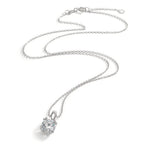 Chaînette avec pendentif Or blanc 9K 40-42 cm