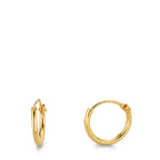 Hoop earrings Silver Yellow Gold plated