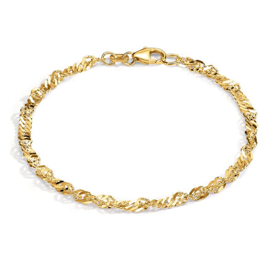 Bracelet Silver Yellow Gold plated 17.5 cm