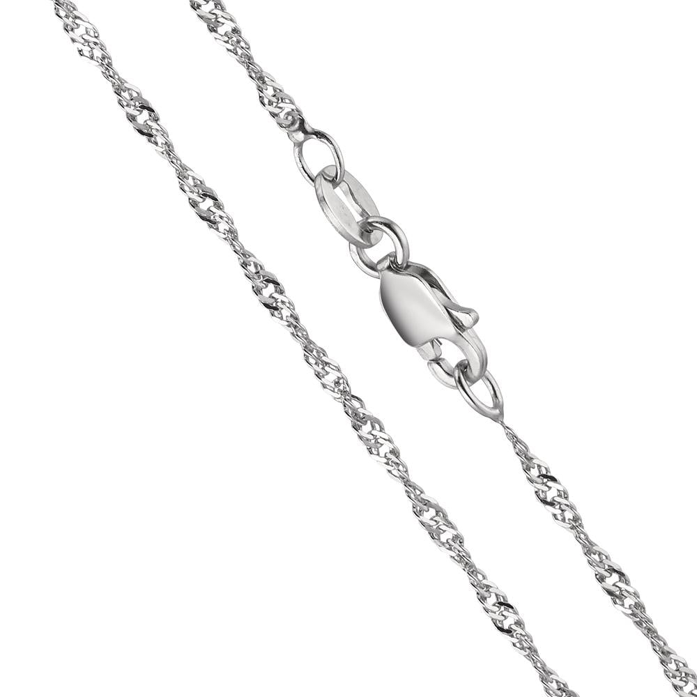 Collier Silber rhodiniert 45 cm