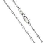 Collar Plata Rodio plateado 50 cm