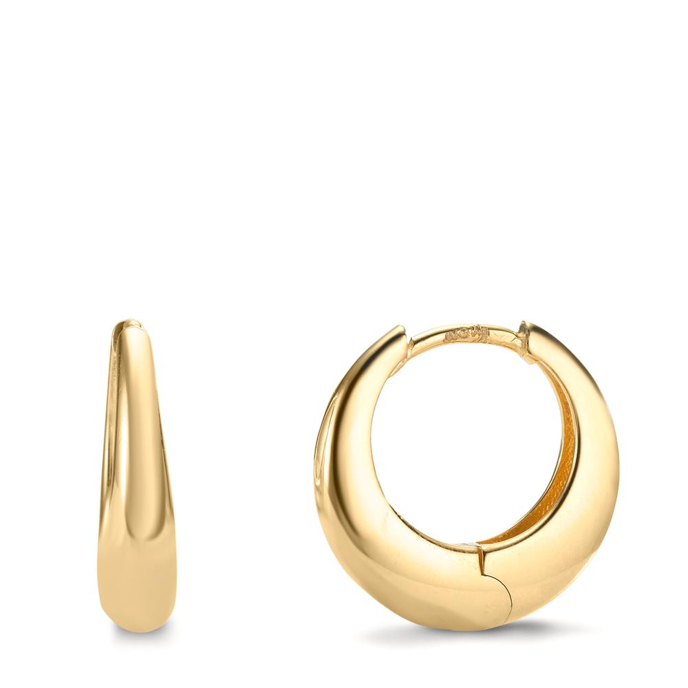 Hinged hoop Silver Yellow Gold plated