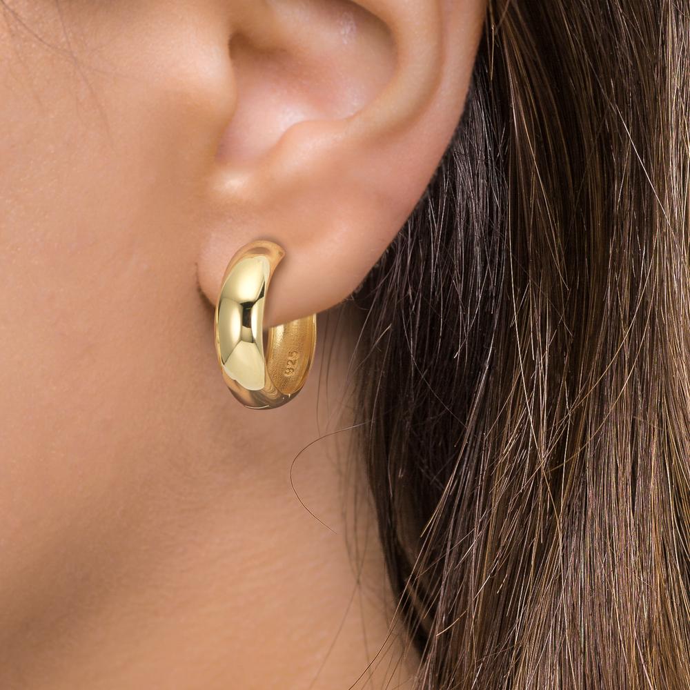 Créoles à charnières Argent jaune Plaqué or