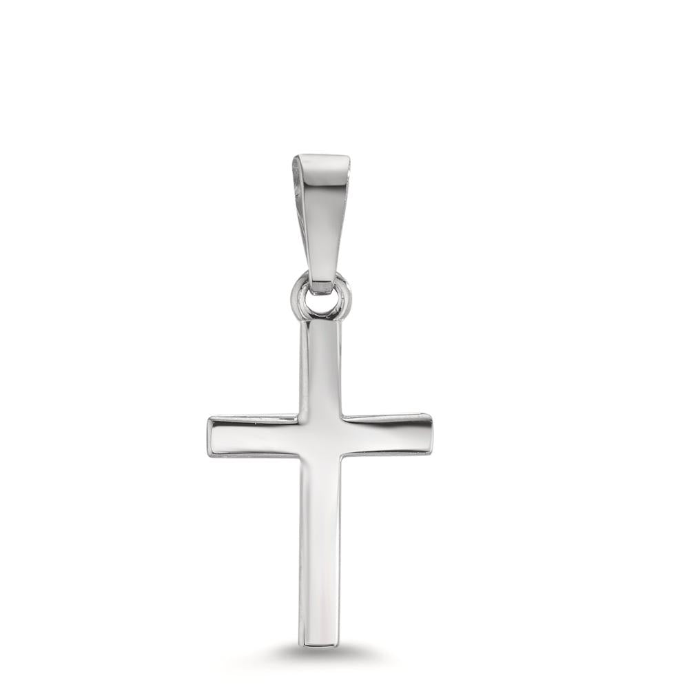 Pendentif Or blanc 14K Croix