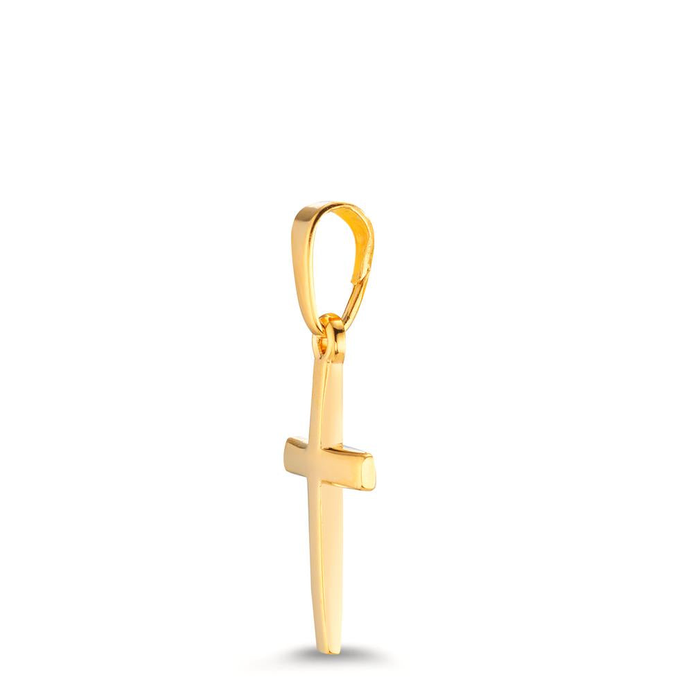 Anhänger 750/18 K Gelbgold Kreuz