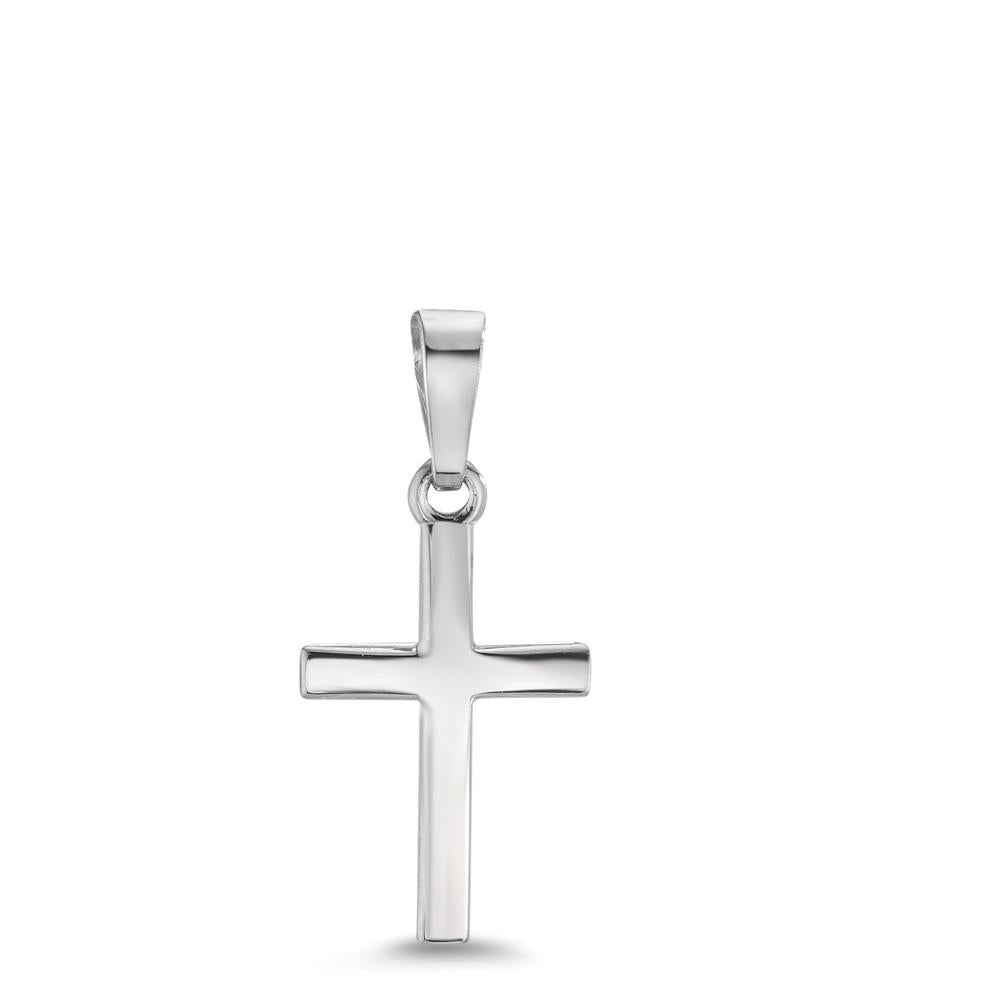 Anhänger 750/18 K Weissgold Kreuz