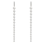 Klappcreolen 750/18 K Weissgold Diamant 0.12 ct, 12 Steine, tw-si Süsswasserzuchtperle, 28 Perlen