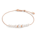 Bracciale Oro rosso 750/18 carati Perla coltivata d'acqua dolce, 9 Perla 15-18 cm