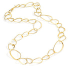 Collier Argent jaune Plaqué or 80 cm