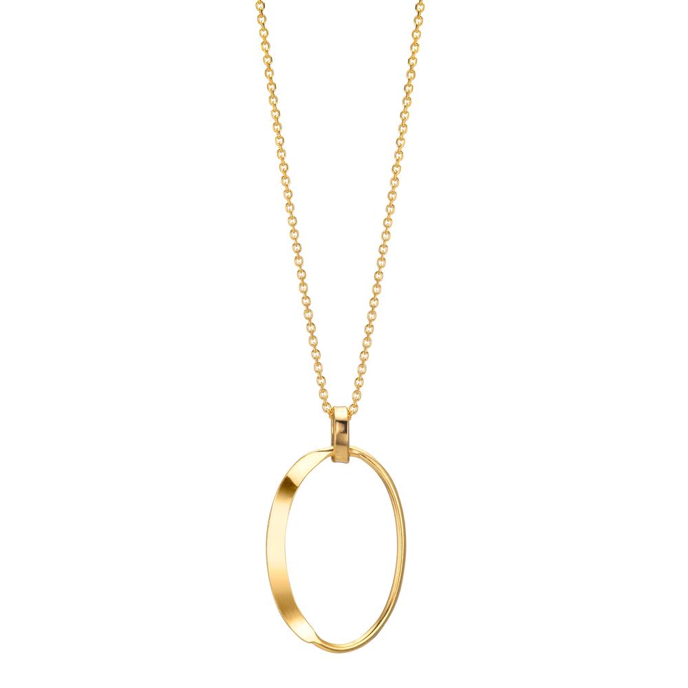 Collier Silver gul guldpläterad 40-44 cm