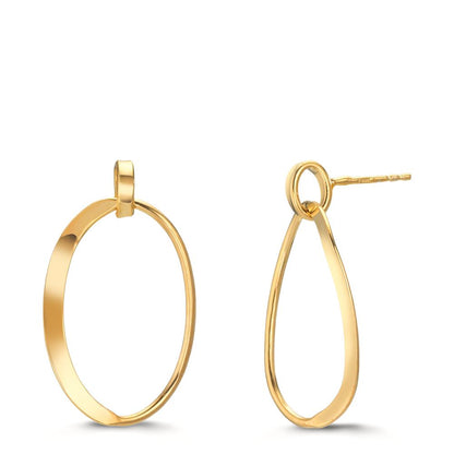 Drop Earrings Silver Yellow Gold plated