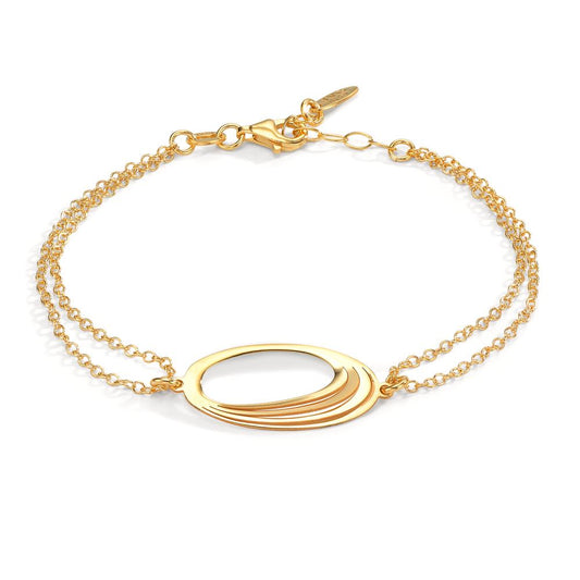 Bracelet Silver Yellow Gold plated 17-19 cm