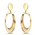 Pendientes Plata Amarillo Dorado