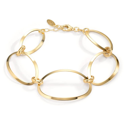 Bracelet Silver Yellow Gold plated 17-19 cm