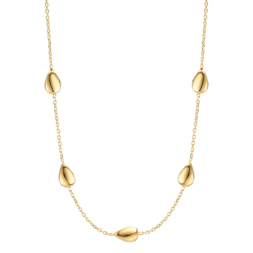 Collier Silber gelb vergoldet Tropfen 40-44 cm verstellbar