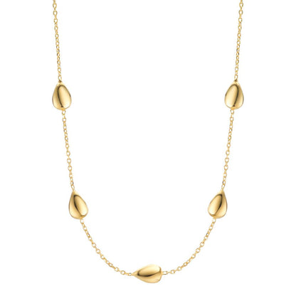 Necklace Silver Yellow Gold plated 40-44 cm