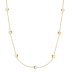 Collana Argento giallo dorato Cuore 40-44 cm