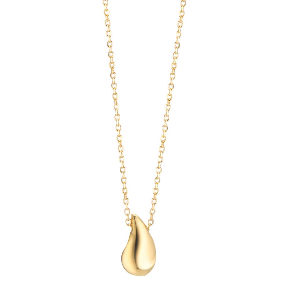 Collier Silber gelb vergoldet Tropfen 40-44 cm verstellbar