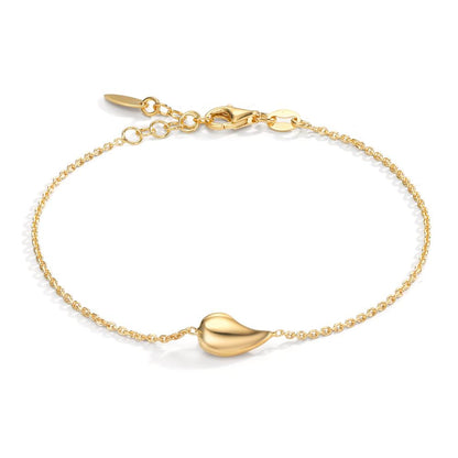 Armband Silber gelb vergoldet Tropfen verstellbar