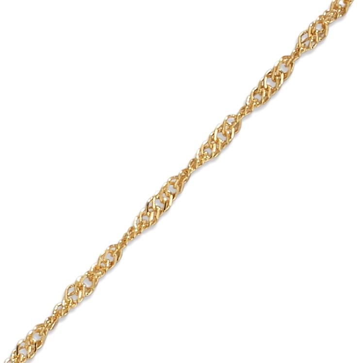 Anklet 9k Yellow Gold 23-25 cm