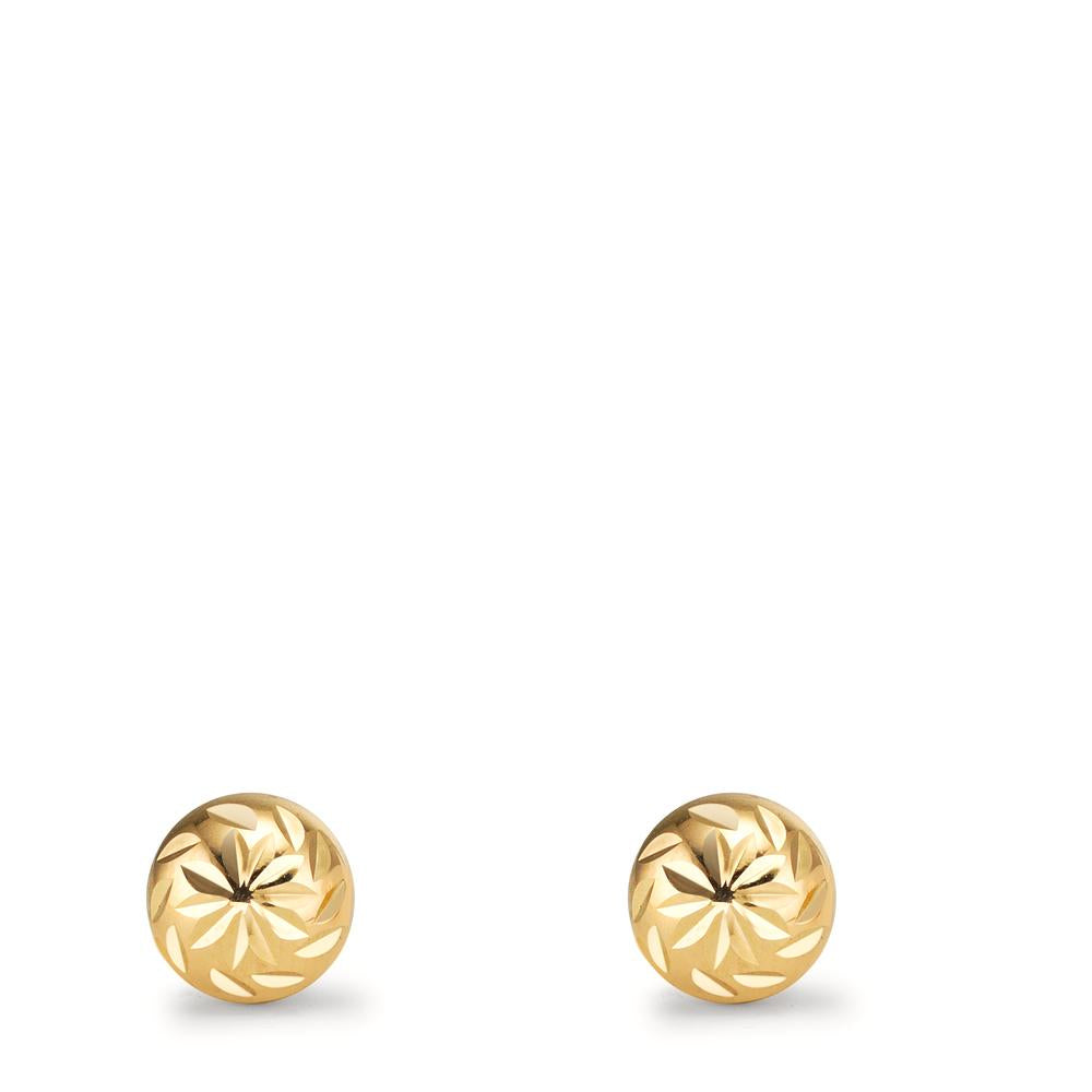 Örhängen med knoppar 375/9 K gult guld Ø6 mm
