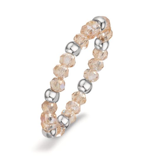 Bague Acier inoxydable Cristal champagne, 3 mm