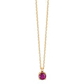 Collar 750/oro amarillo de 18 quilates Rubí 0.26 ct 42 cm