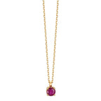 Collar 750/oro amarillo de 18 quilates Rubí 0.26 ct 42 cm
