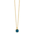 Collier Or jaune 18K Saphir 0.28 ct 42 cm