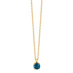 Collier Or jaune 18K Saphir 0.28 ct 42 cm