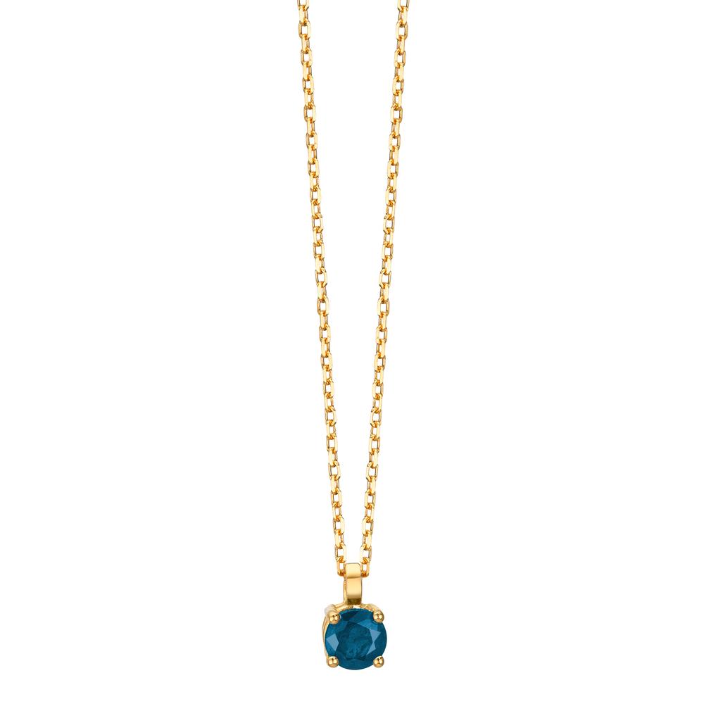 Collier Or jaune 18K Saphir 0.28 ct 42 cm