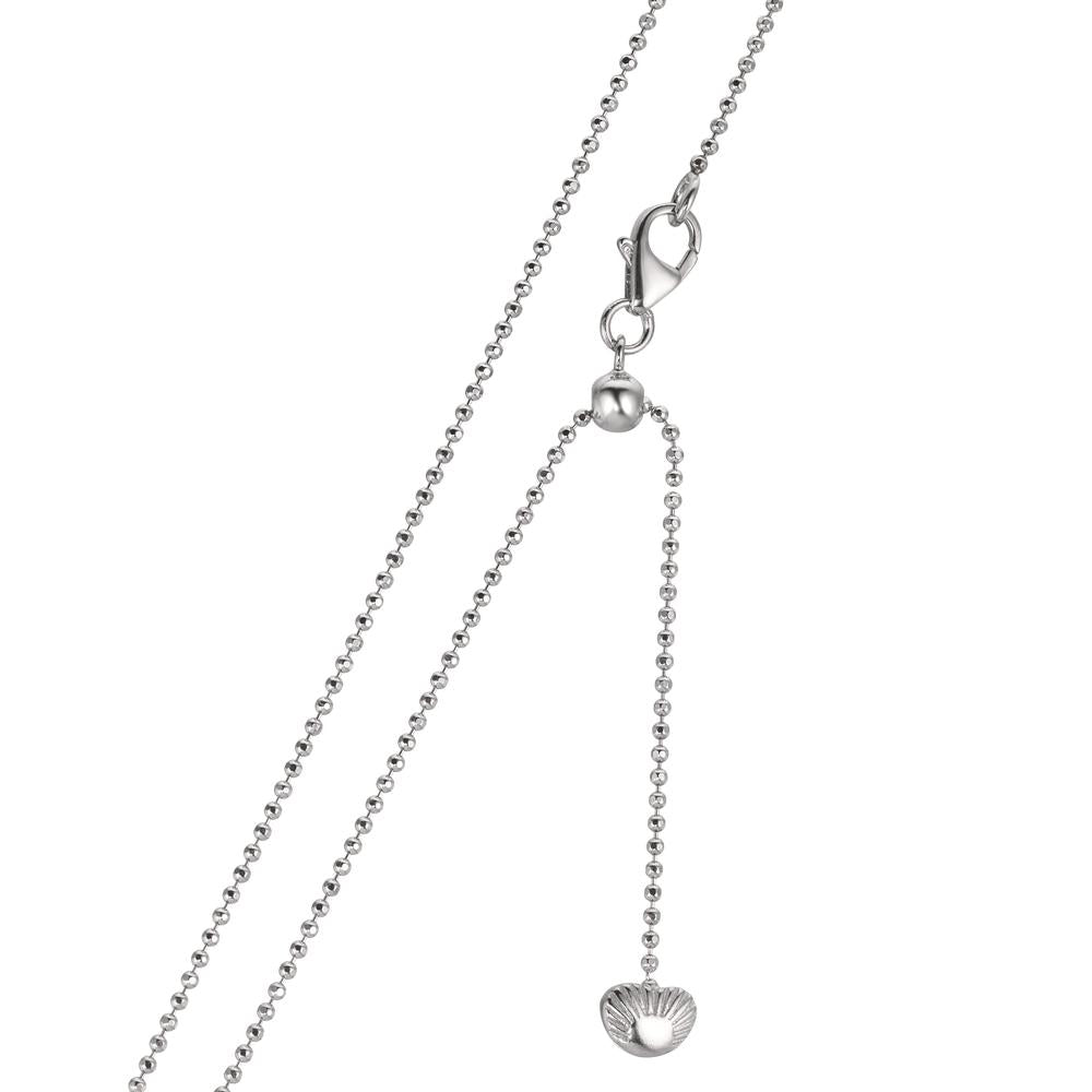 Collier Silber rhodiniert Tahitiperlen, 10 mm 38-50 cm verstellbar