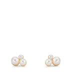 Pendientes Oro amarillo de 375/9K Perla cultivada de agua dulce, 6 Perlas 2-4 mm
