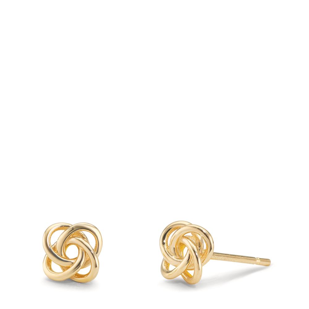 Orecchini a bottone Oro giallo 375/9K Nodo Ø5.5 mm