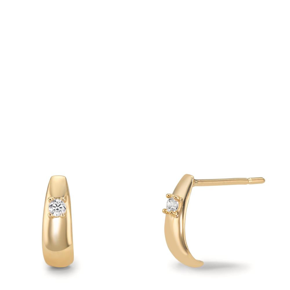 Ohrhänger 375/9 K Gelbgold Zirkonia 2 Steine